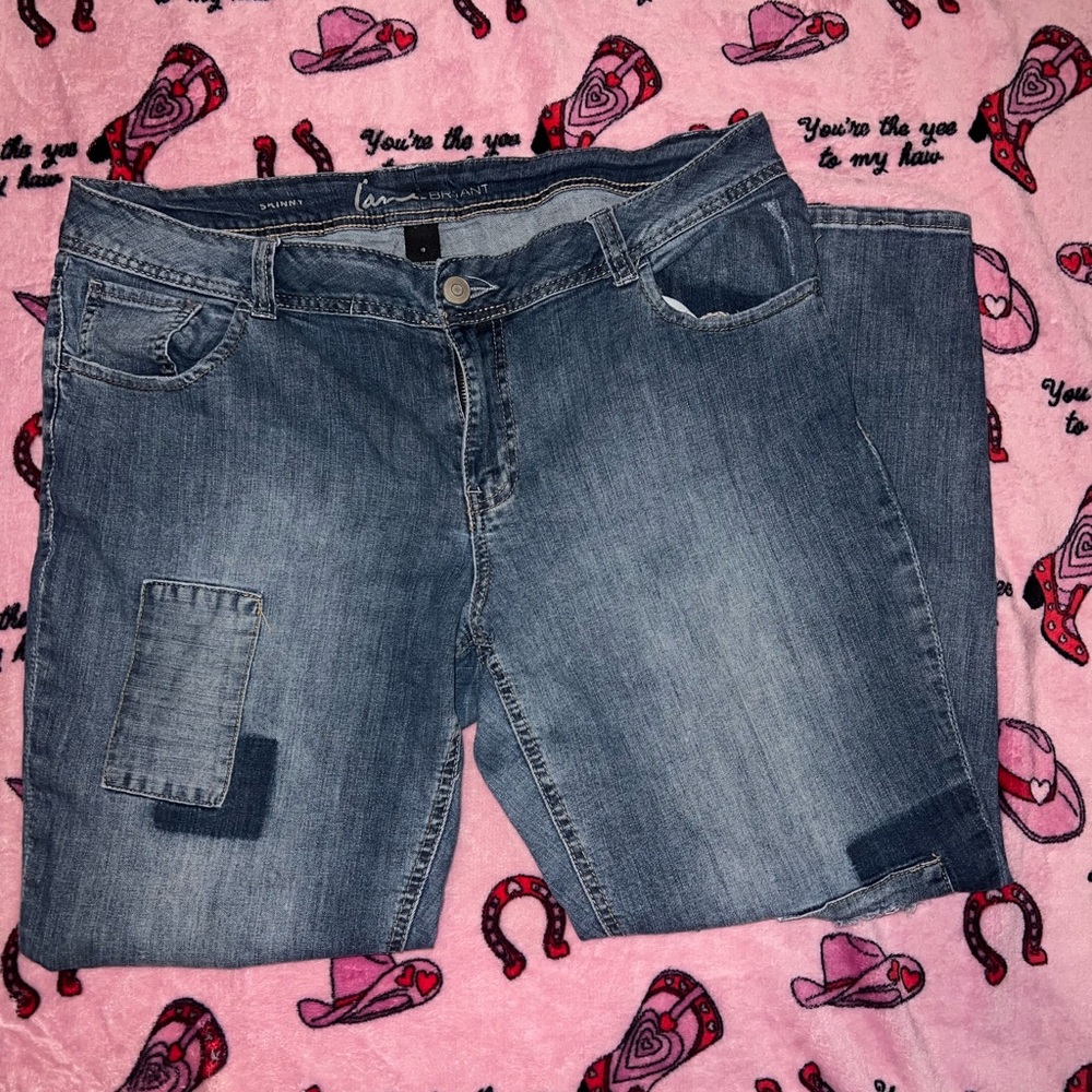 Love Tree Distressed Blue Boyfriend Jeans